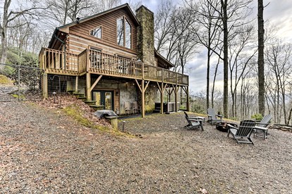 Inviting Cabin with Salt-Water Hot Tub in the Heart of the Smokies, for Glamping in North Carolina - glamping.directory