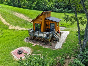 Cozy Tiny Cabin by the Creek for a Unique Pet-Friendly Getaway in Hillsville, Virginia - glamping.directory