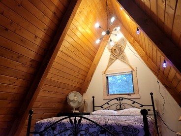 Secluded A-Frame Cabin with Private Riverfront on Little Manistee River near Tustin, Michigan - Tustin, Michigan - glamping.directory