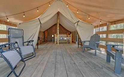 Pet-Friendly Glamping Retreat: Safari Tent Getaway in Suches, Georgia - Suches, Georgia - glamping.directory
