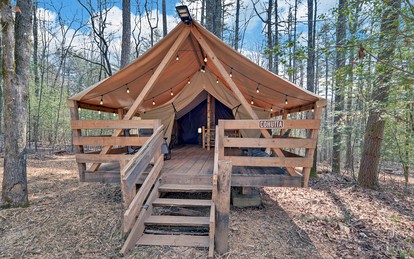 Pet-Friendly Glamping Retreat: Safari Tent Getaway in Suches, Georgia - glamping.directory