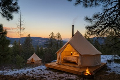 Peaceful Glamping Retreat with Mountain Views & Starry Nights in Sandpoint, Idaho - Sandpoint, Idaho - glamping.directory