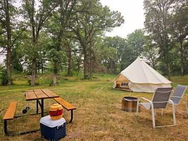 Incredible Secluded Tipi with Barbecue in Saint Croix Falls, Wisconsin - Saint Croix Falls, Wisconsin - glamping.directory