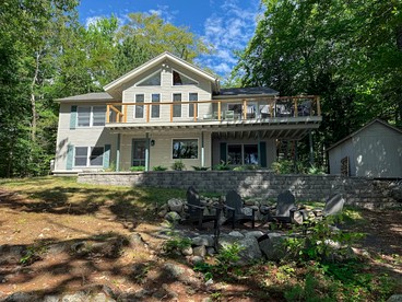 Enchanting Lakefront Cabin Retreat with Hot Tub and Fire Pit on Sebago Lake in Maine - Casco, Maine - glamping.directory