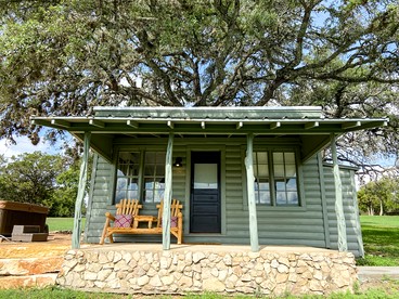 Efficiency-Style Cabin with Spa Lovely for a Couples Escape in Hunt, Texas - glamping.directory