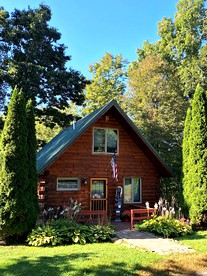 Charming Creekside Log Cabin with Wood Burning Stove Overlooking the Neshannock Creek, Western PA - Volant, Pennsylvania - glamping.directory
