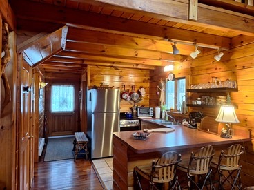 Charming Creekside Log Cabin with Wood Burning Stove Overlooking the Neshannock Creek, Western PA - Volant, Pennsylvania - glamping.directory