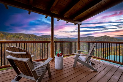 Stunning Smoky Mountain Log Cabin with 270° Views, Luxury Amenities & Hot Tub near Gatlinburg, TN - Sevierville, Tennessee - glamping.directory