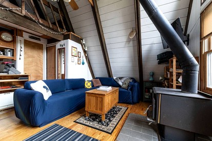 Peaceful A-Frame Retreat with Pond & Private Woodland Escape in Margaretville, New York - Margaretville, New York - glamping.directory