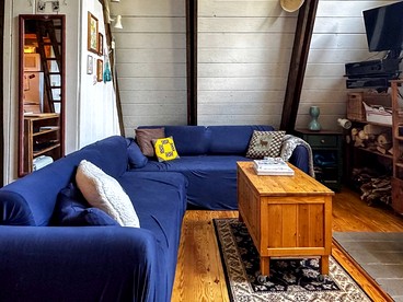 Peaceful A-Frame Retreat with Pond & Private Woodland Escape in Margaretville, New York - Margaretville, New York - glamping.directory