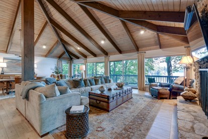 Architectural Lakefront Luxury Retreat with Private Dock near Lake Norman State Park, North Carolina - Sherrills Ford, North Carolina - glamping.directory