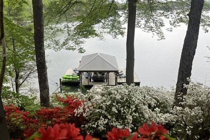 Architectural Lakefront Luxury Retreat with Private Dock near Lake Norman State Park, North Carolina - Sherrills Ford, North Carolina - glamping.directory