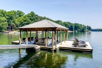 Architectural Lakefront Luxury Retreat with Private Dock near Lake Norman State Park, North Carolina - glamping.directory