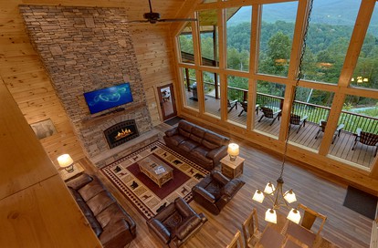 Vacation Rental for Four in Gatlinburg with Fire-Pit and Spectacular Views of the Great Smoky Mountains - Gatlinburg, Tennessee - glamping.directory
