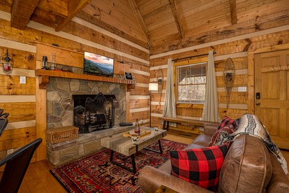 Rustic-Chic Tennessee Glamping Hideaway with Hot Tub in Cosby - Cosby, Tennessee - glamping.directory