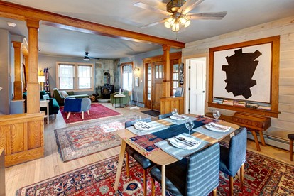 Peaceful Village Retreat with Fireplace, Deck Dining & Mountain Sunsets in Margaretville, New York - Margaretville, New York - glamping.directory