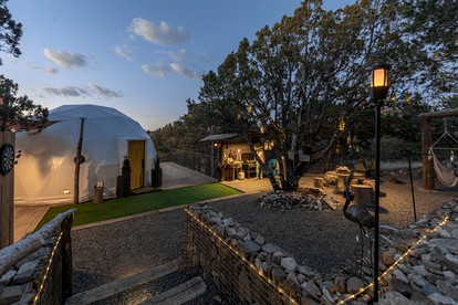 Fully-Equipped Dome Rental on Two Floors for Glamping Getaways in Nogal, New Mexico - glamping.directory