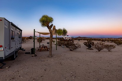 California Glamping Vacations in this Caravan Ideal for Enjoying Unique Views of the Desert - Joshua Tree, California - glamping.directory
