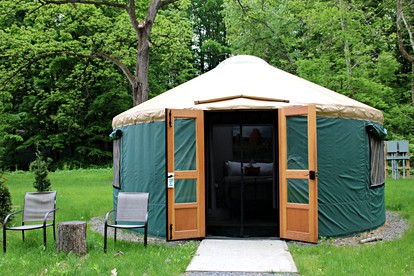 Fantastic Yurt Accommodation for a Glamping Getaway on Seneca Lake in New York - Himrod, New York - glamping.directory