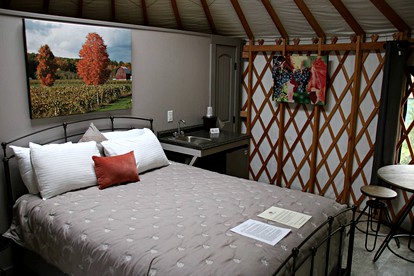 Fantastic Yurt Accommodation for a Glamping Getaway on Seneca Lake in New York - Himrod, New York - glamping.directory