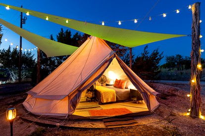 Quirky Bell Tent Rental near Austin Ideal for Texas Hill Country Glamping - US, Texas - glamping.directory