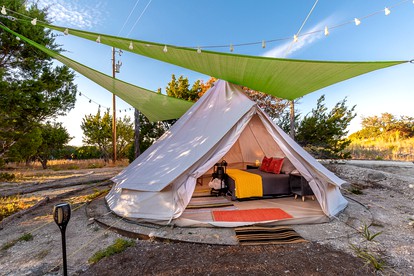 Quirky Bell Tent Rental near Austin Ideal for Texas Hill Country Glamping - US, Texas - glamping.directory