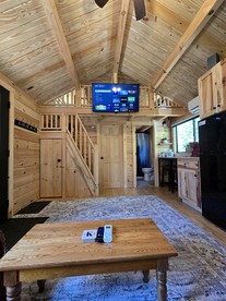 Incredible Modern Tiny Log Cabin near the Ammonoosuc River for a Romantic Getaway in New Hampshire - Bath, New Hampshire - glamping.directory