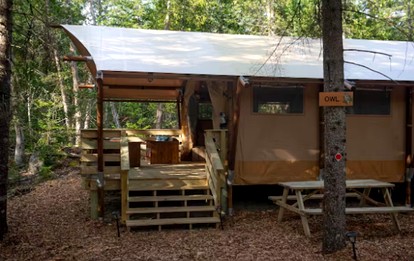 Lovely Safari Tent Near Acadia National Park for Family Glamping Trips to Maine - Bar Harbor, Maine - glamping.directory