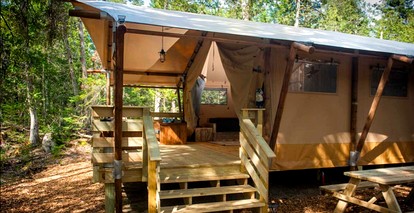 Lovely Safari Tent Near Acadia National Park for Family Glamping Trips to Maine - glamping.directory