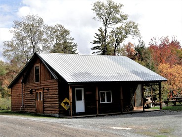 Simple and Spacious Log Cabin Rental on Working Ranch in Adirondacks - Brantingham, New York - glamping.directory