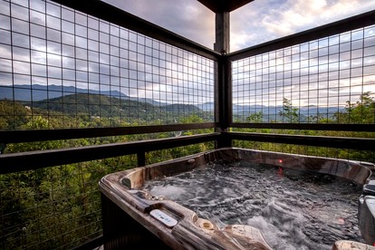Scenic Smoky Mountain Cabin with Theater & Game Room near Gatlinburg, Tennessee - Gatlinburg, Tennessee - glamping.directory