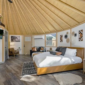 Stylish Yurt Cabin Getaway with Hot Tub Near Canyon Lake, Texas - Canyon Lake, Texas - glamping.directory