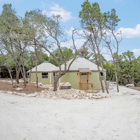 Stylish Yurt Cabin Getaway with Hot Tub Near Canyon Lake, Texas - Canyon Lake, Texas - glamping.directory