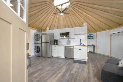 Stylish Yurt Cabin Getaway with Hot Tub Near Canyon Lake, Texas - Canyon Lake, Texas - glamping.directory