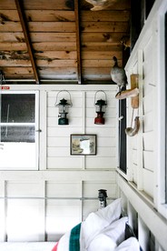 Beautifully Restored Historic Scout Cabin with Pond View for a Peaceful Romantic Escape in Troy, Wisconsin - East Troy, Wisconsin - glamping.directory