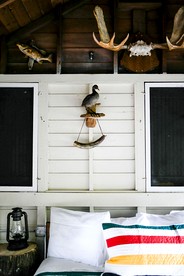 Beautifully Restored Historic Scout Cabin with Pond View for a Peaceful Romantic Escape in Troy, Wisconsin - East Troy, Wisconsin - glamping.directory