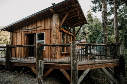 Cozy Log Cabin with Wood Burning Stove and Private Deck on the Olympic Peninsula, Washington - glamping.directory