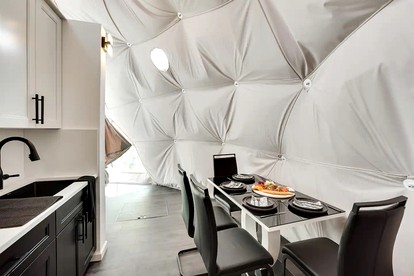 Fully-Equipped, 007 Inspired Dome with Cocktail Bar for a Romantic Getaway in the Catskills, New York - Monticello, New York - glamping.directory