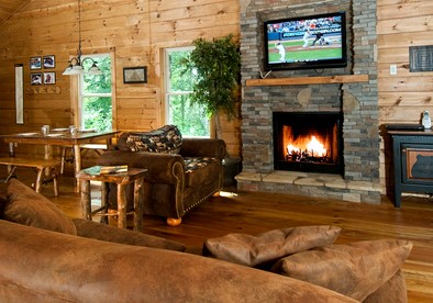 Rustic Yet Modern Fishing and White Water Rafting Cabin in Scenic Nantahala Mountains of North Carolina - 163 Clinton Cabin RdAquone, North Carolina - glamping.directory