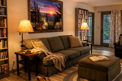 Modern Cabin with Gorgeous Porch with Stunning Views in Suches, Georgia - Suches, Georgia - glamping.directory