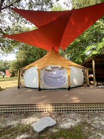 Beautiful Cozy Bell Tent with Equipped Private Yard and Outdoor Shower in New Jersey - glamping.directory