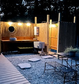 Beautiful Cozy Bell Tent with Equipped Private Yard and Outdoor Shower in New Jersey - Woodbine, New Jersey - glamping.directory