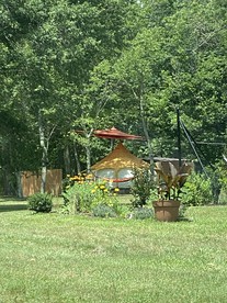 Beautiful Cozy Bell Tent with Equipped Private Yard and Outdoor Shower in New Jersey - Woodbine, New Jersey - glamping.directory
