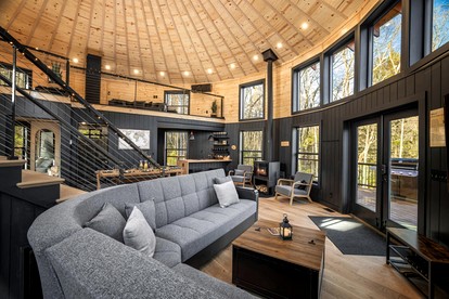 Spectacular Yurt with Breathtaking Outdoor and Indoor Spaces in Vermont - West Dover, Vermont - glamping.directory