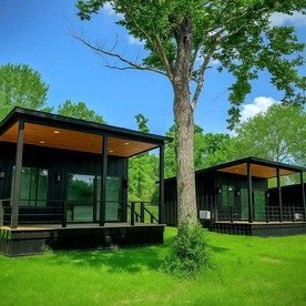 Elegant Tiny Home Resort with Heated Pool & Goats near Houston, Hempstead Texas - Hempstead, Texas - glamping.directory