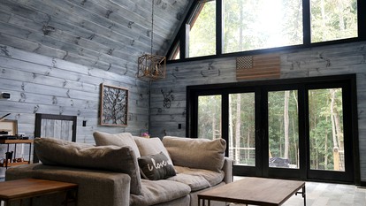 Romantic Escapes in this Stunning A-Frame in North Carolina with Access to a Private Hot Tub and Fire Pit - Dobson, North Carolina - glamping.directory