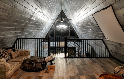 Romantic Escapes in this Stunning A-Frame in North Carolina with Access to a Private Hot Tub and Fire Pit - Dobson, North Carolina - glamping.directory