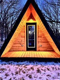 Gorgeous A-Frame with Panoramic Views, Nestled Atop White Oak Ridge, Wisconsin - glamping.directory