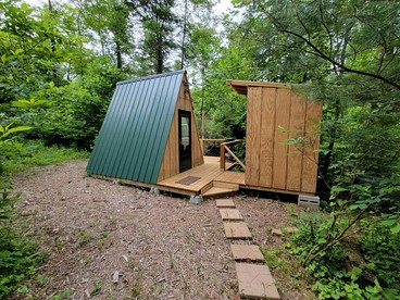 Cool A-Frame on Creek in Purlear, North Carolina - glamping.directory