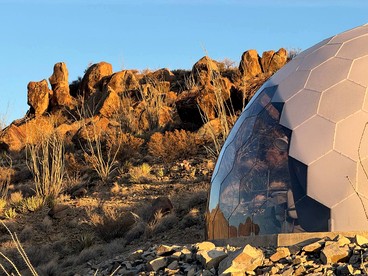Incredible Dome on a Unique Space-Themed Site with Stunning Desert Views near Big Bend National Park in Terlingua, Texas - glamping.directory